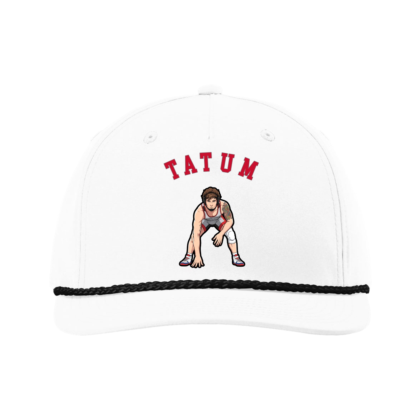 Five-Panel Classic Rope Cap — Shirsey Arch in White