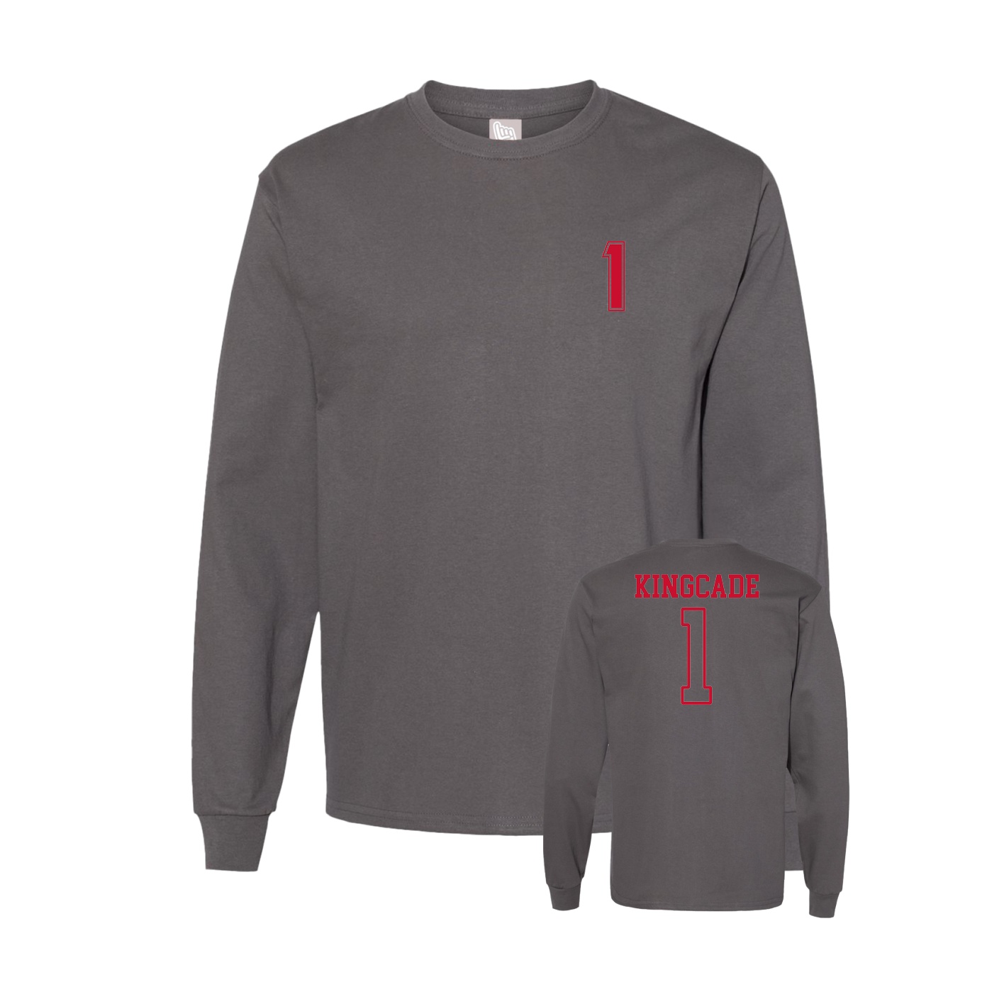 Long Sleeve Tee — Chest Back in Grey