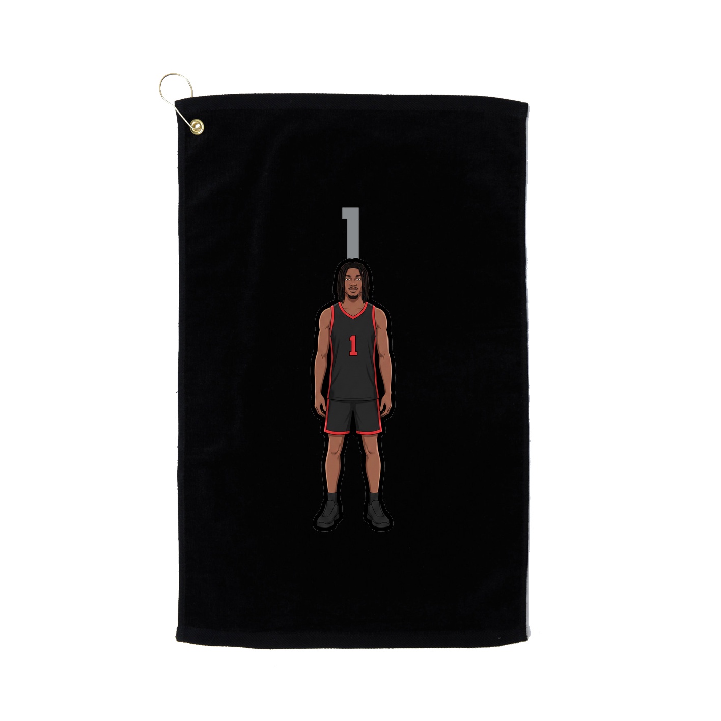 Golf Towel — Number Top in Black