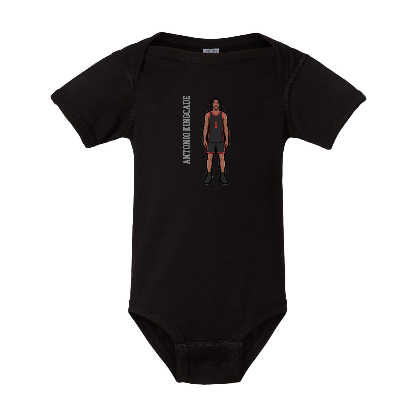 Baby Onesie — Name Vertical in Black