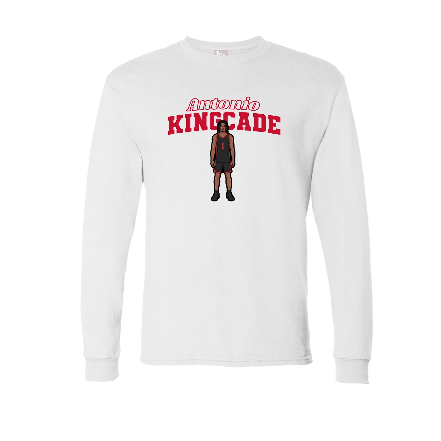 Long Sleeve Tee — Name Arch in White