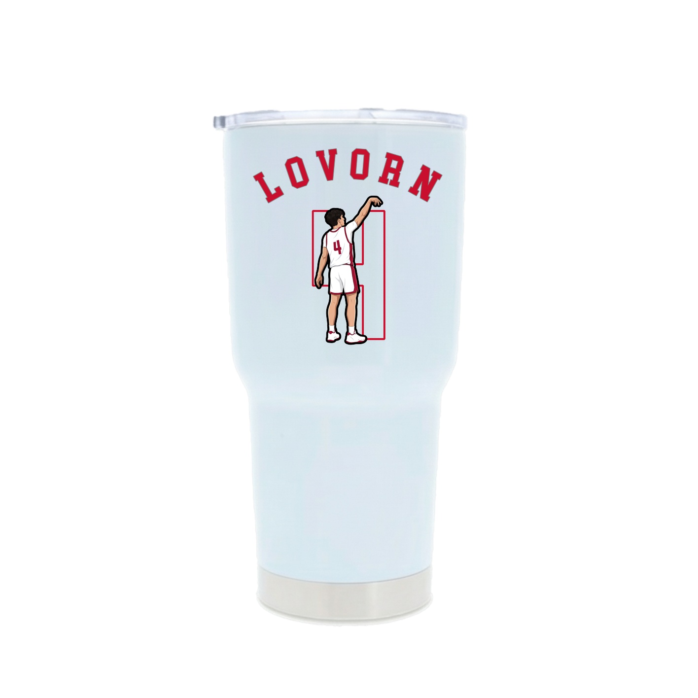 30oz Stainless Steel Tumbler — Shirsey Arch in White