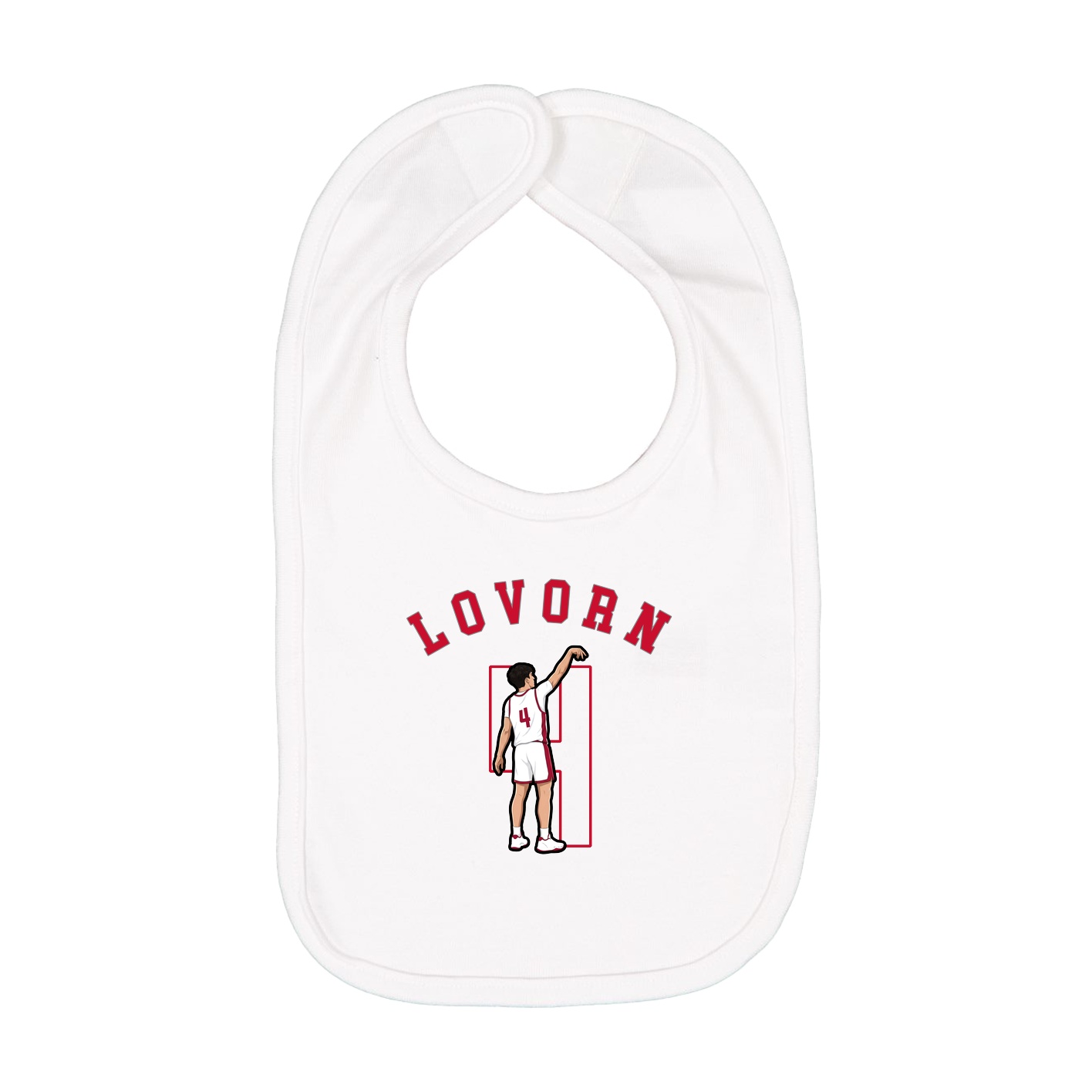 Infant Bib — Shirsey Arch in White