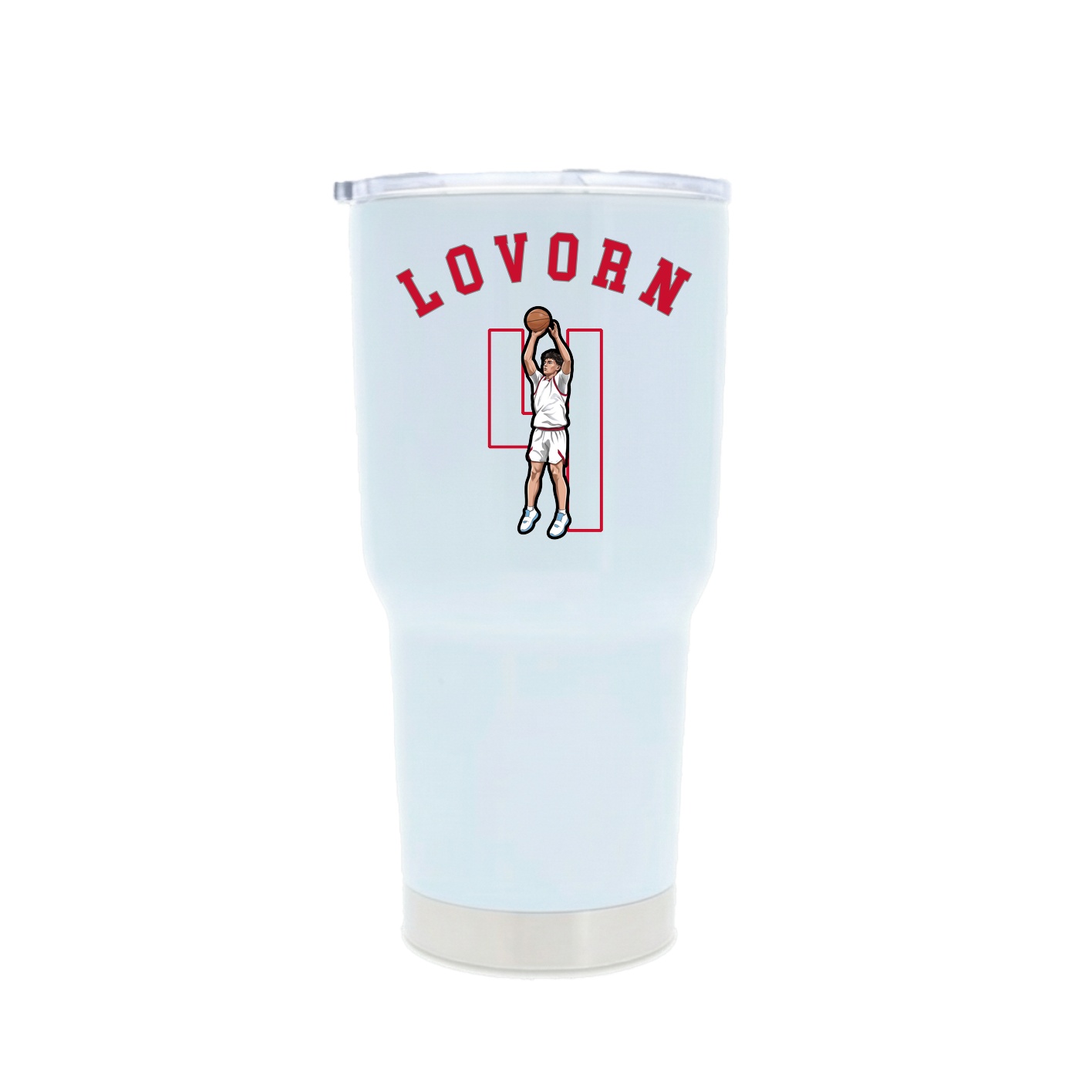 30oz Stainless Steel Tumbler — Shirsey Arch in White