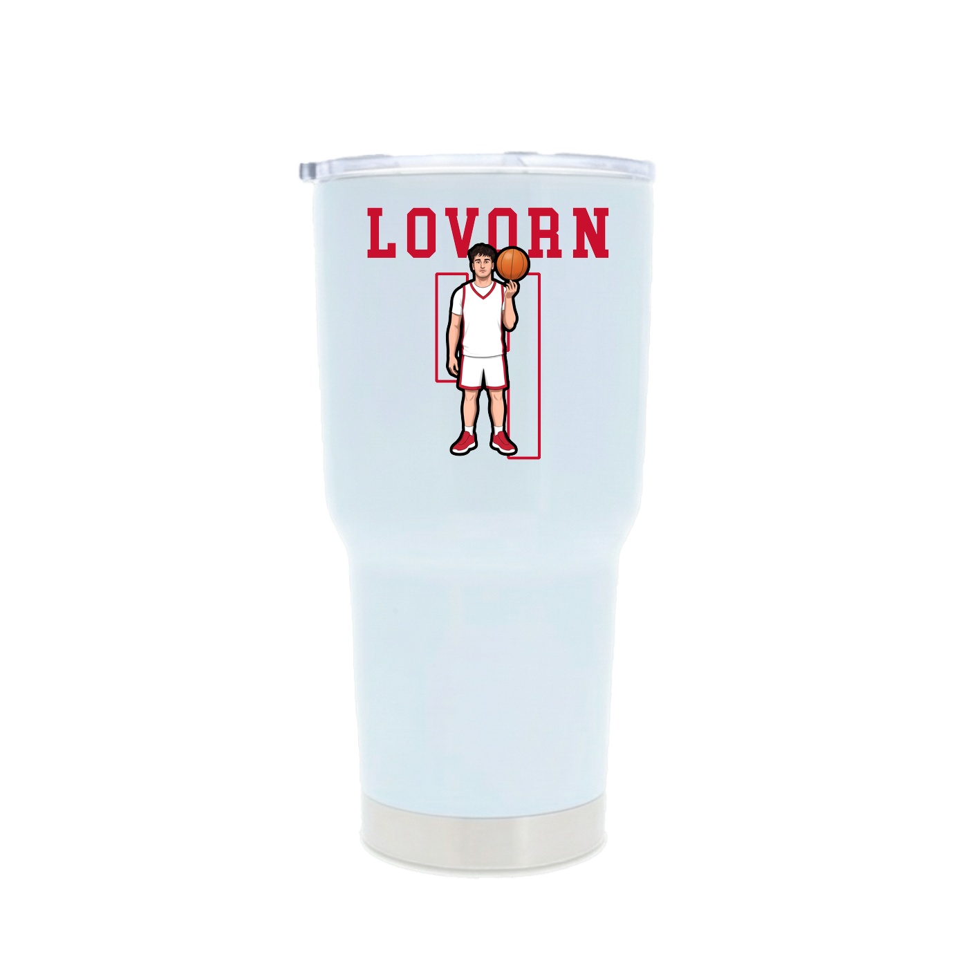 30oz Stainless Steel Tumbler — Shirsey in White