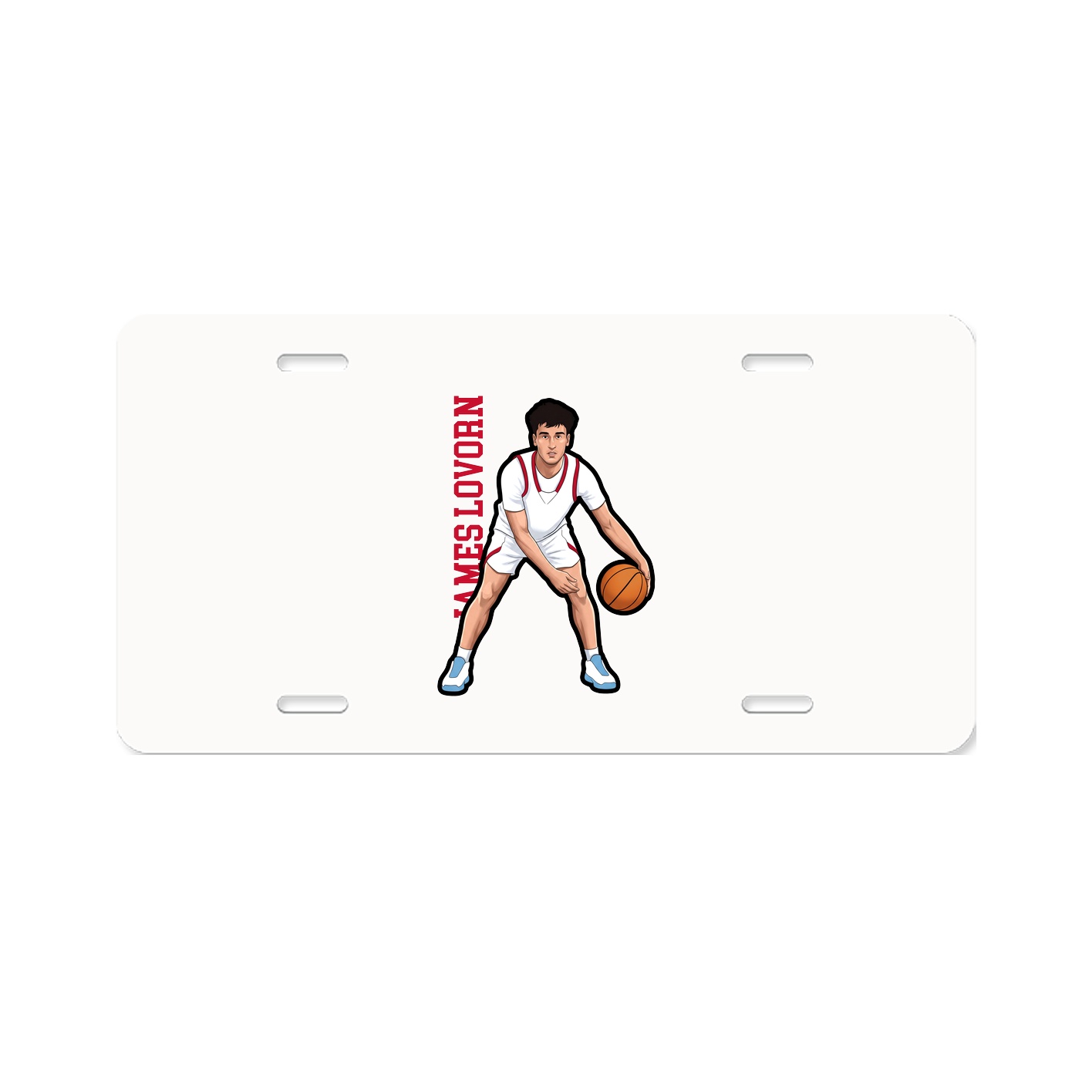 License Plate — Name Vertical in Classic