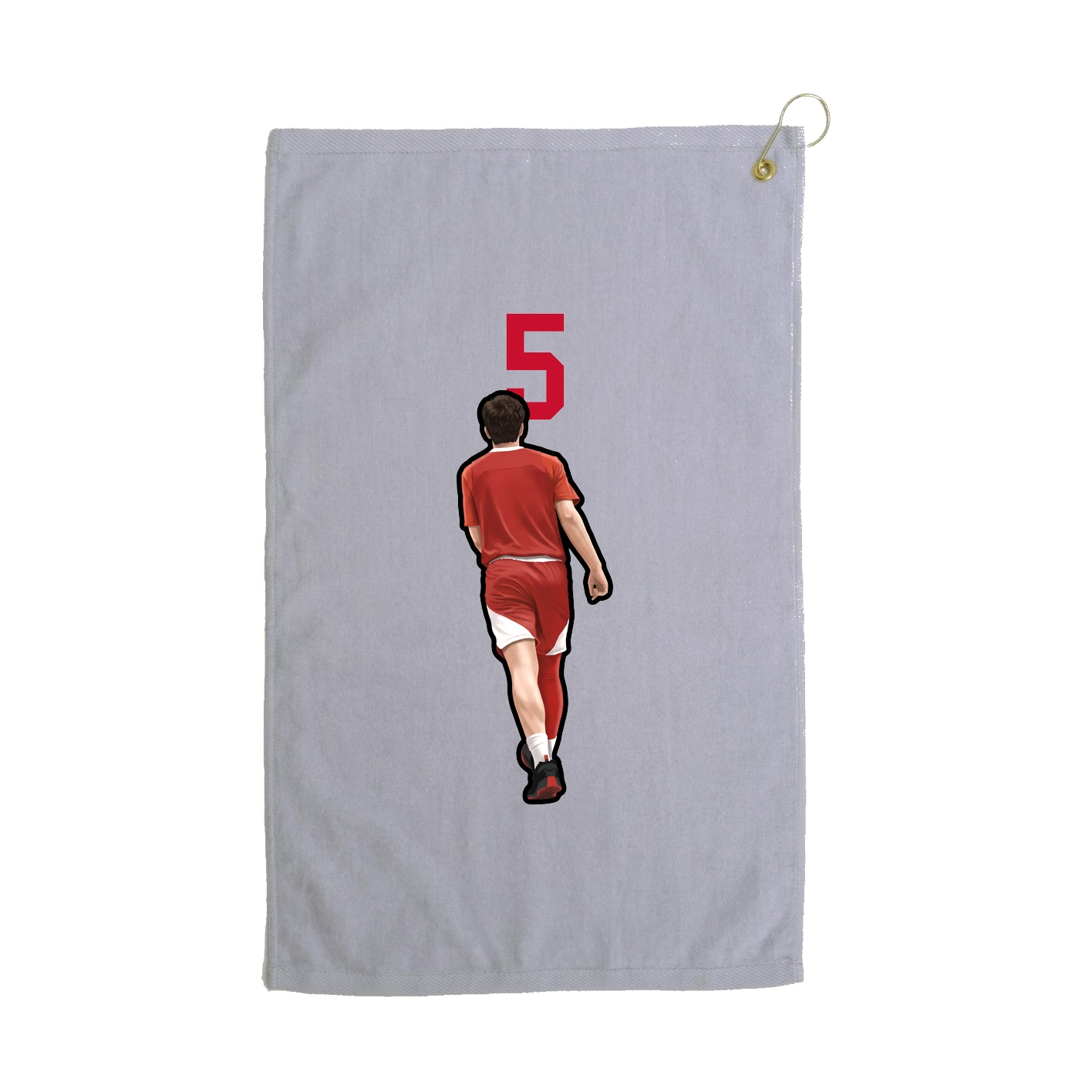 Golf Towel — Number Top in Grey