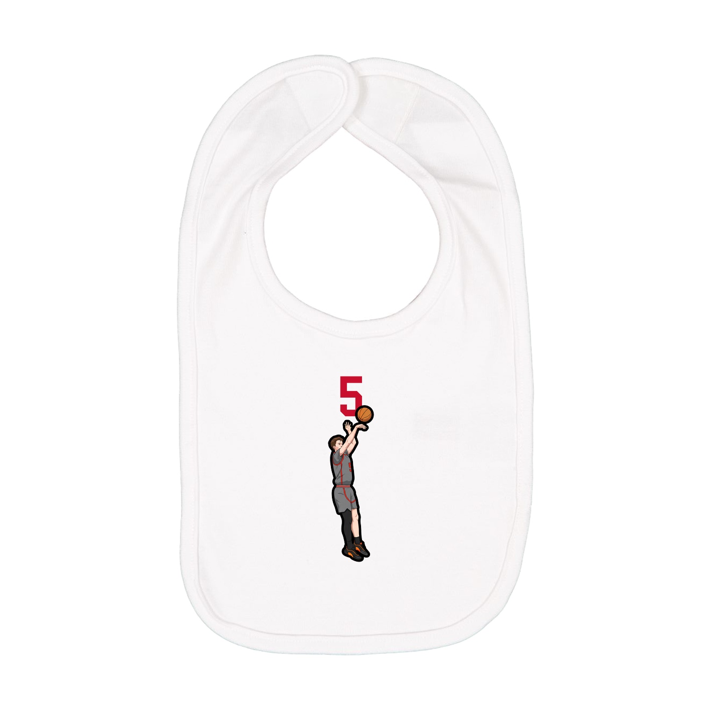 Infant Bib — Number Top in White