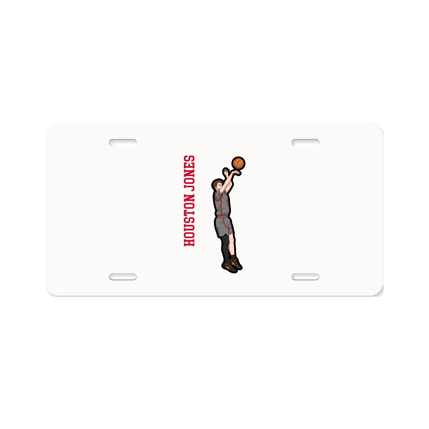 License Plate — Name Vertical in Classic