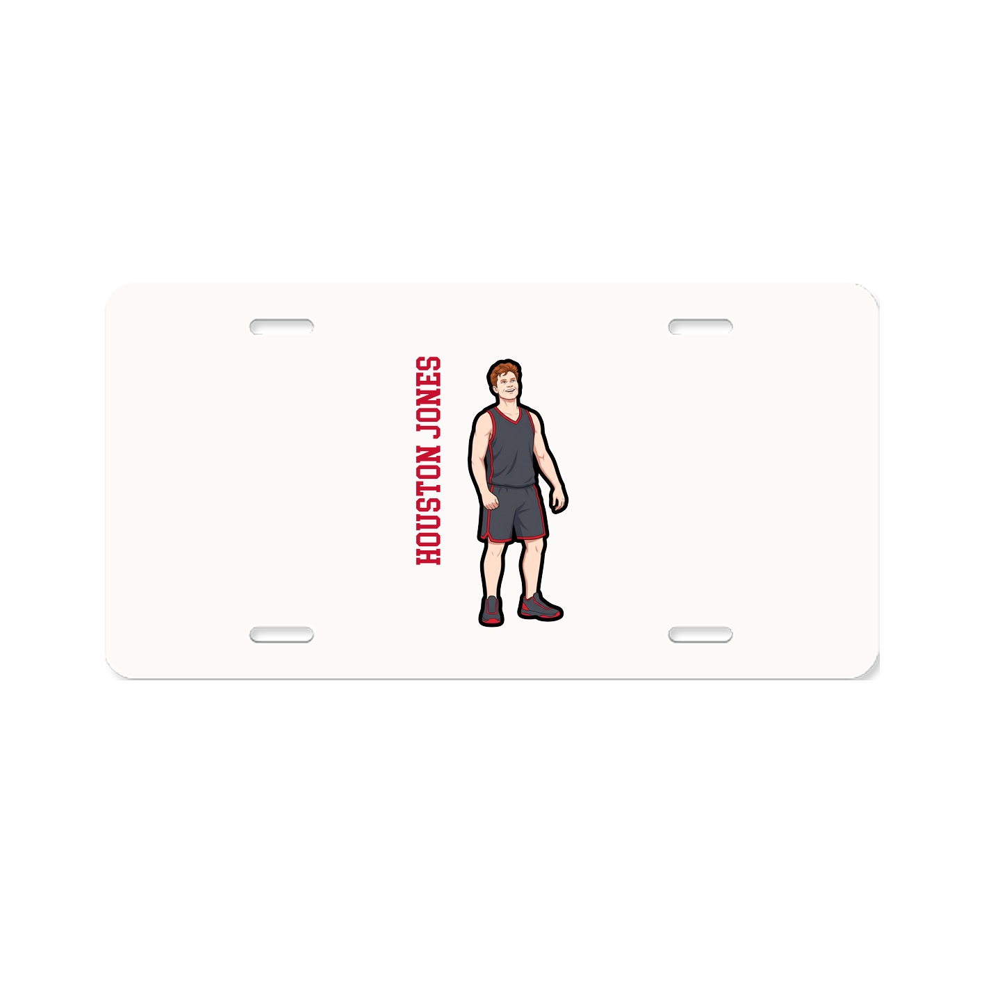 License Plate — Name Vertical in Classic