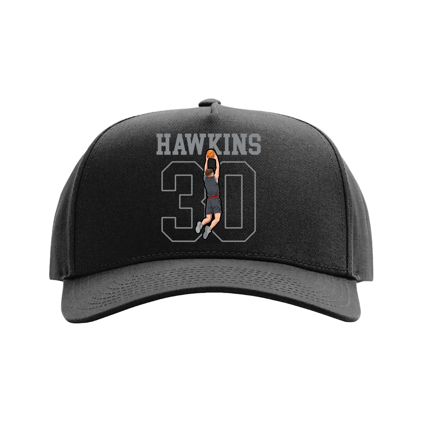 Full Fabric Five-Panel Champ Cap — Shirsey in Black