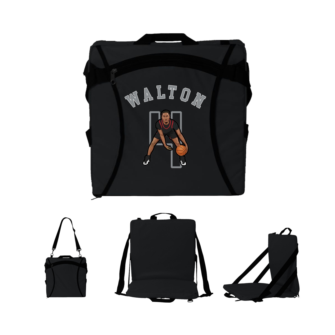 Folding Stadium Seat — Shirsey Arch in Black