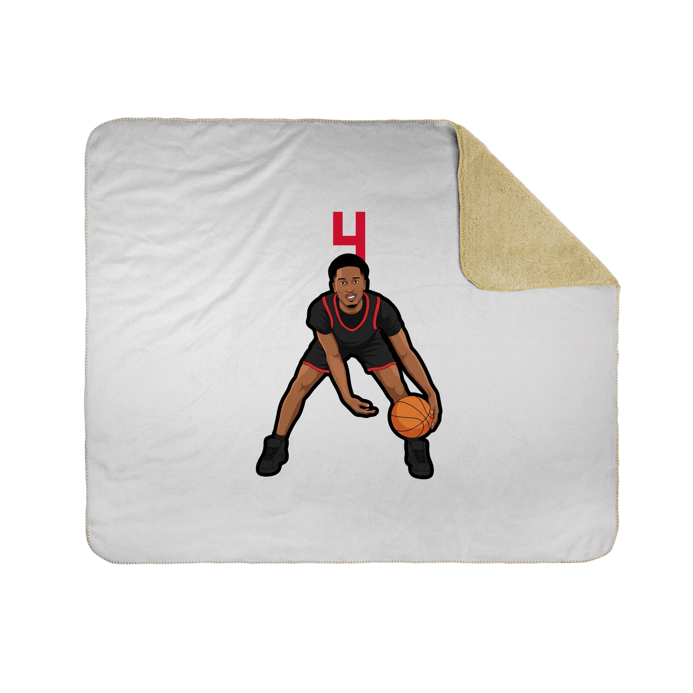 Throw Blanket — Number Top in White