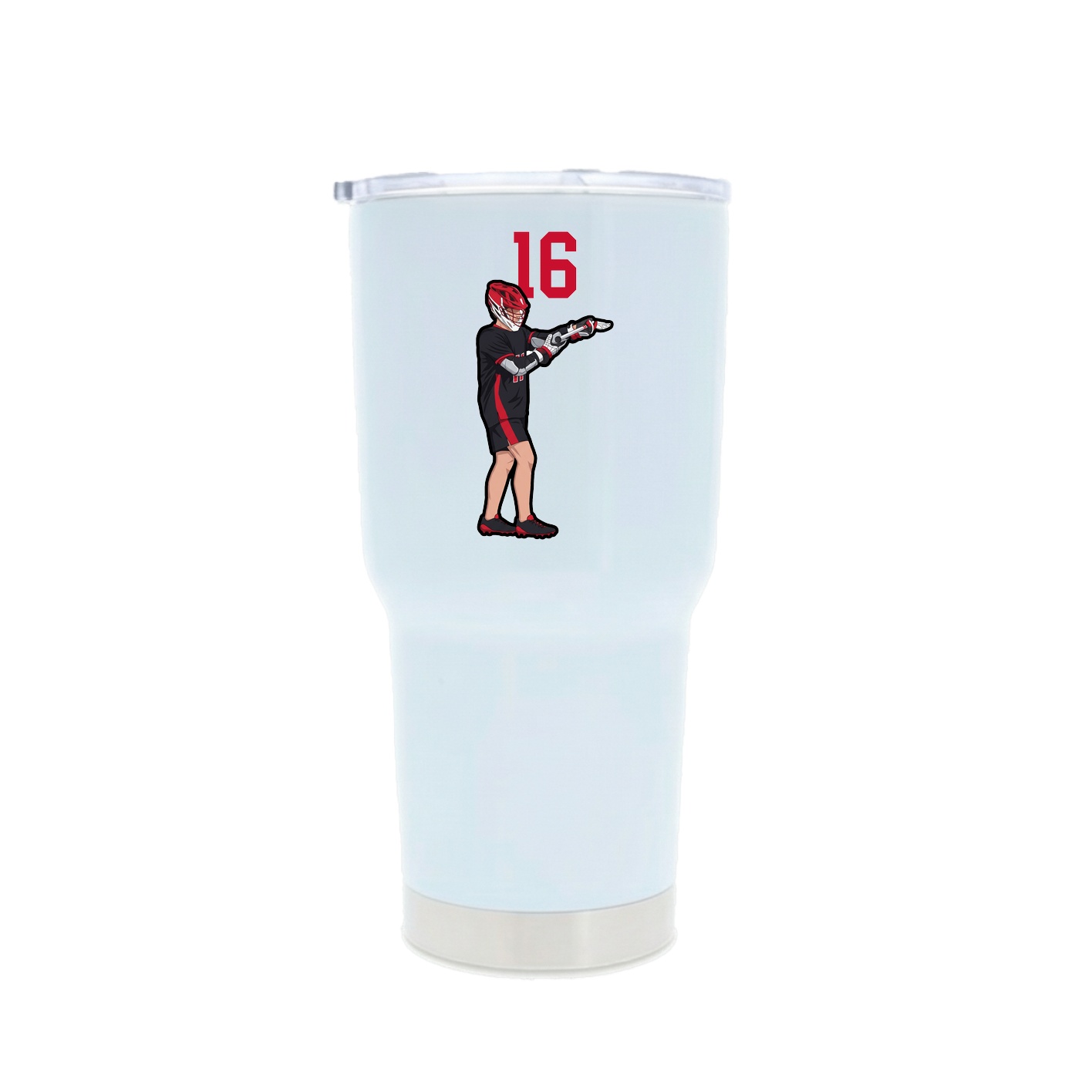 30oz Stainless Steel Tumbler — Number Top in White