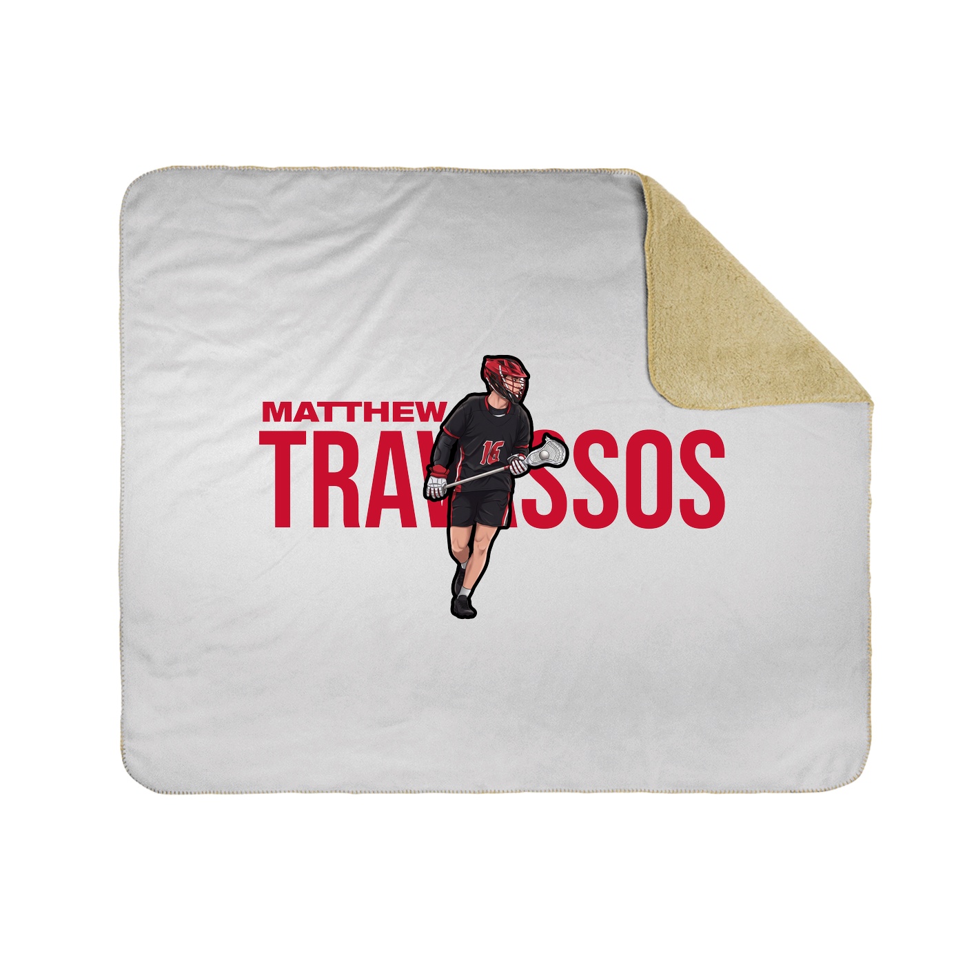 Throw Blanket — Player Name in White