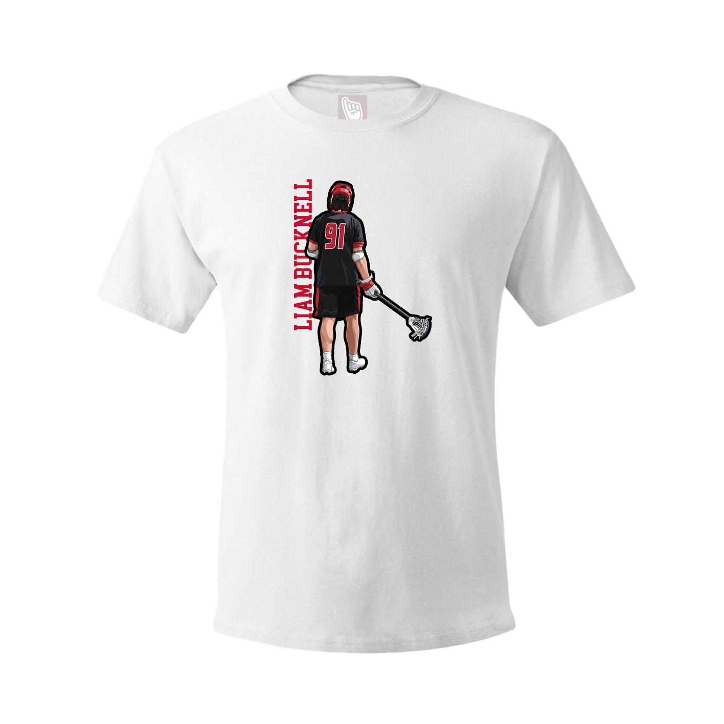 Youth Tee — Name Vertical in White