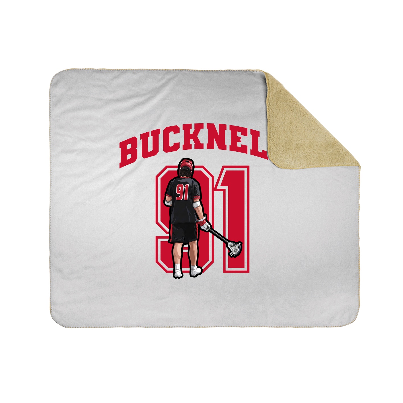 Throw Blanket — Number in White