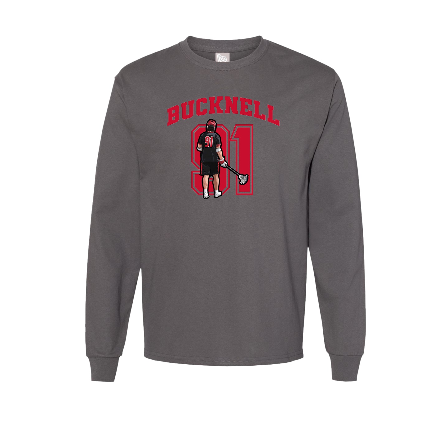Long Sleeve Tee — Number in Grey