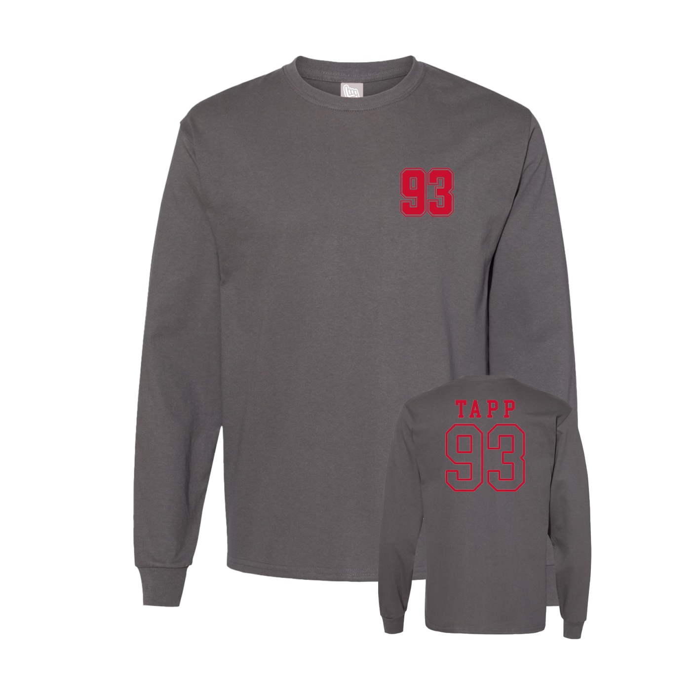 Long Sleeve Tee — Chest Back in Grey
