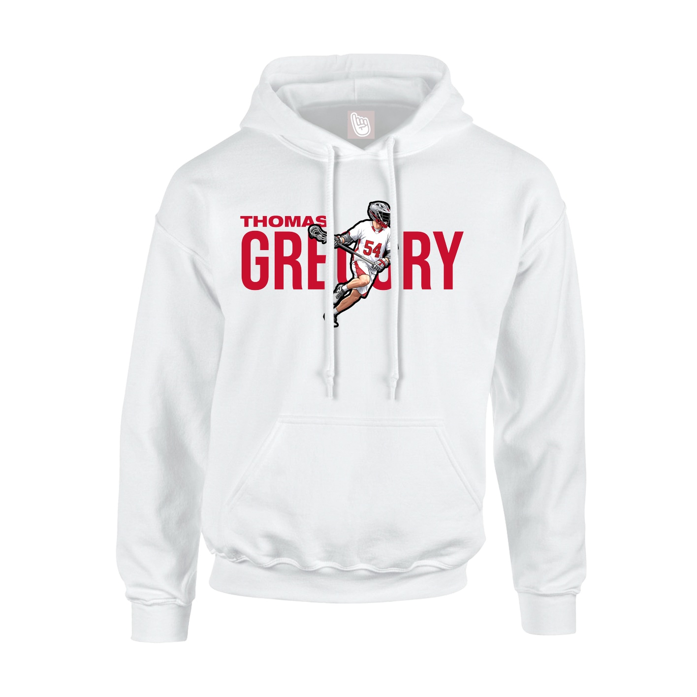 Youth Hoodie — Player Name in White