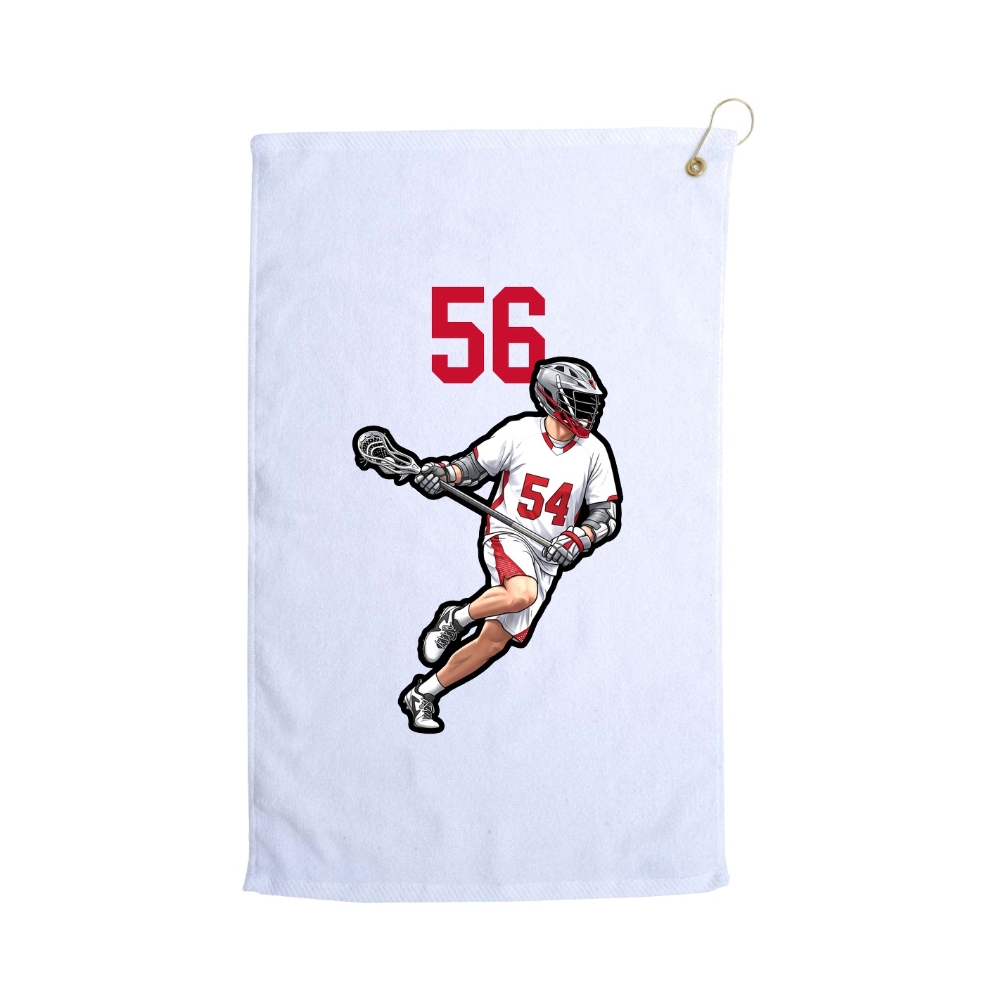 Golf Towel — Number Top in White