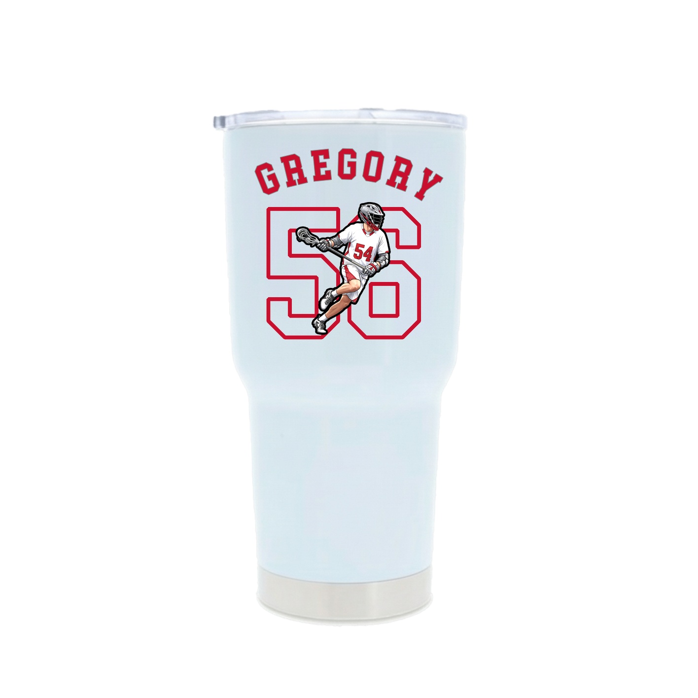 30oz Stainless Steel Tumbler — Shirsey Arch in White