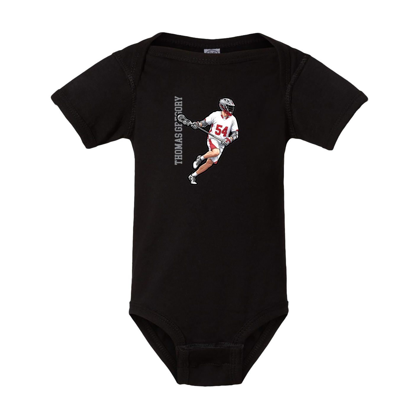 Baby Onesie — Name Vertical in Black