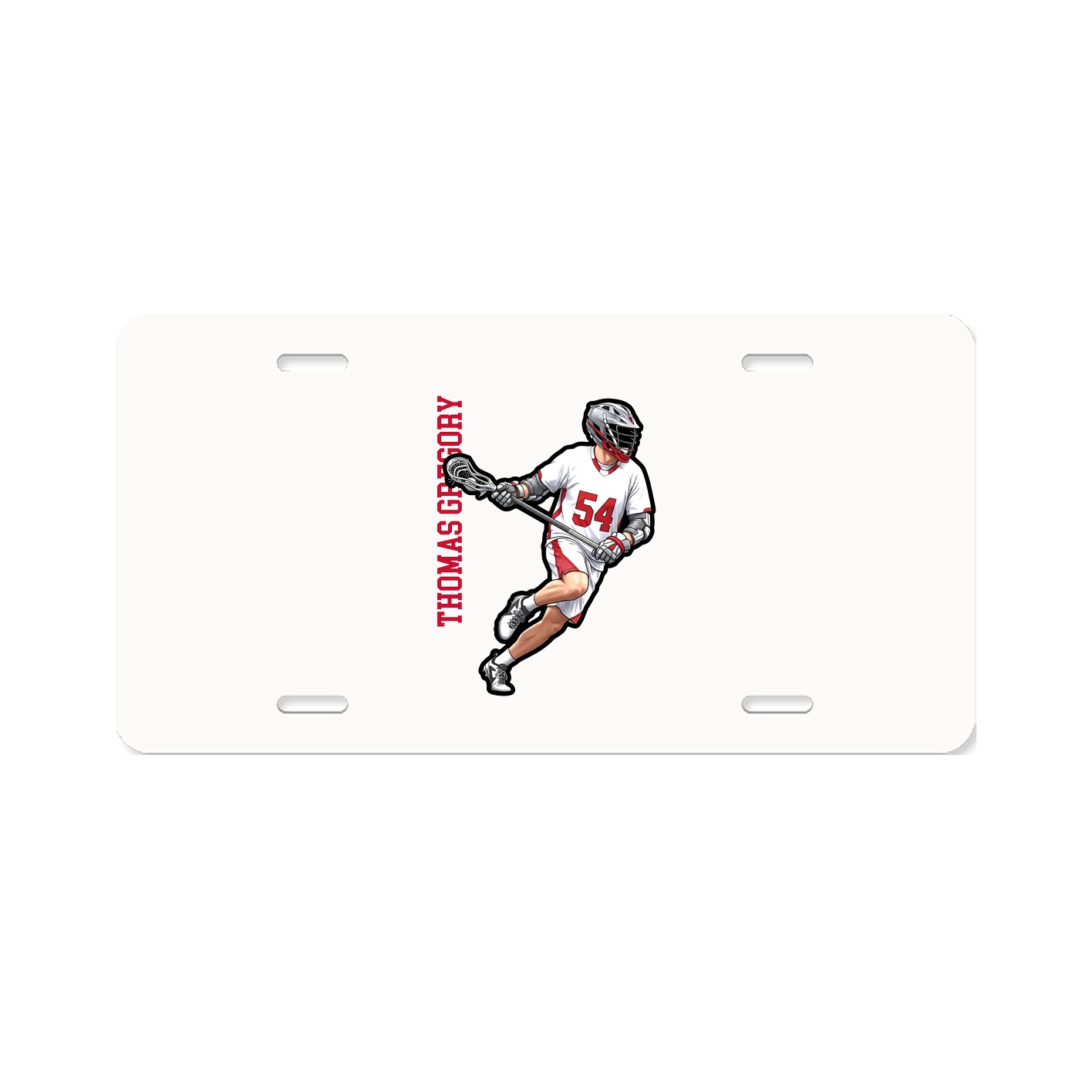 License Plate — Name Vertical in Classic