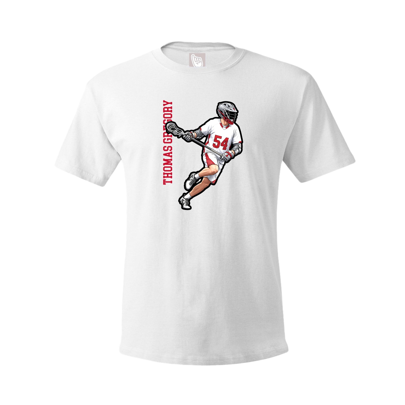 Tee — Name Vertical in White