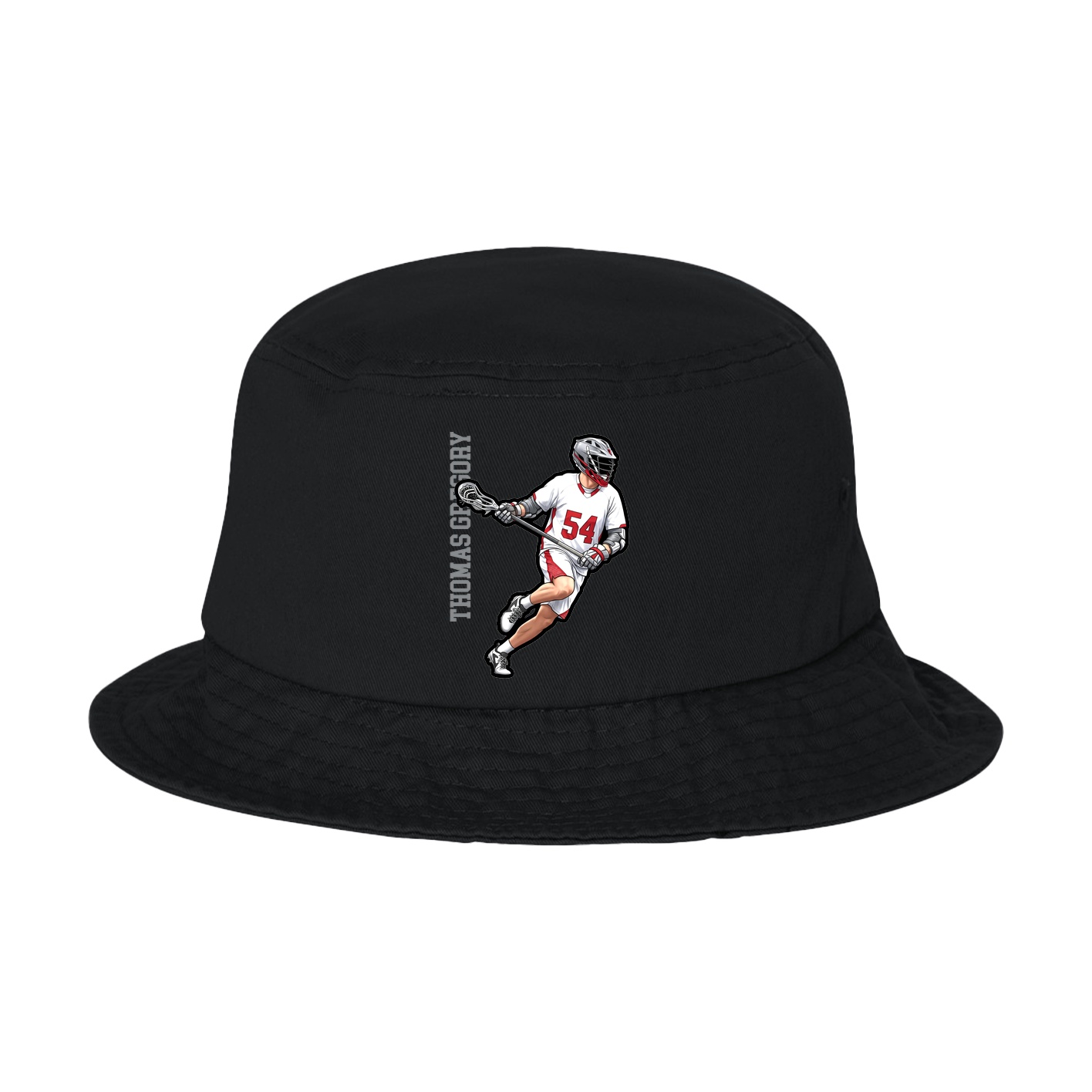 Bucket Cap — Name Vertical in Black