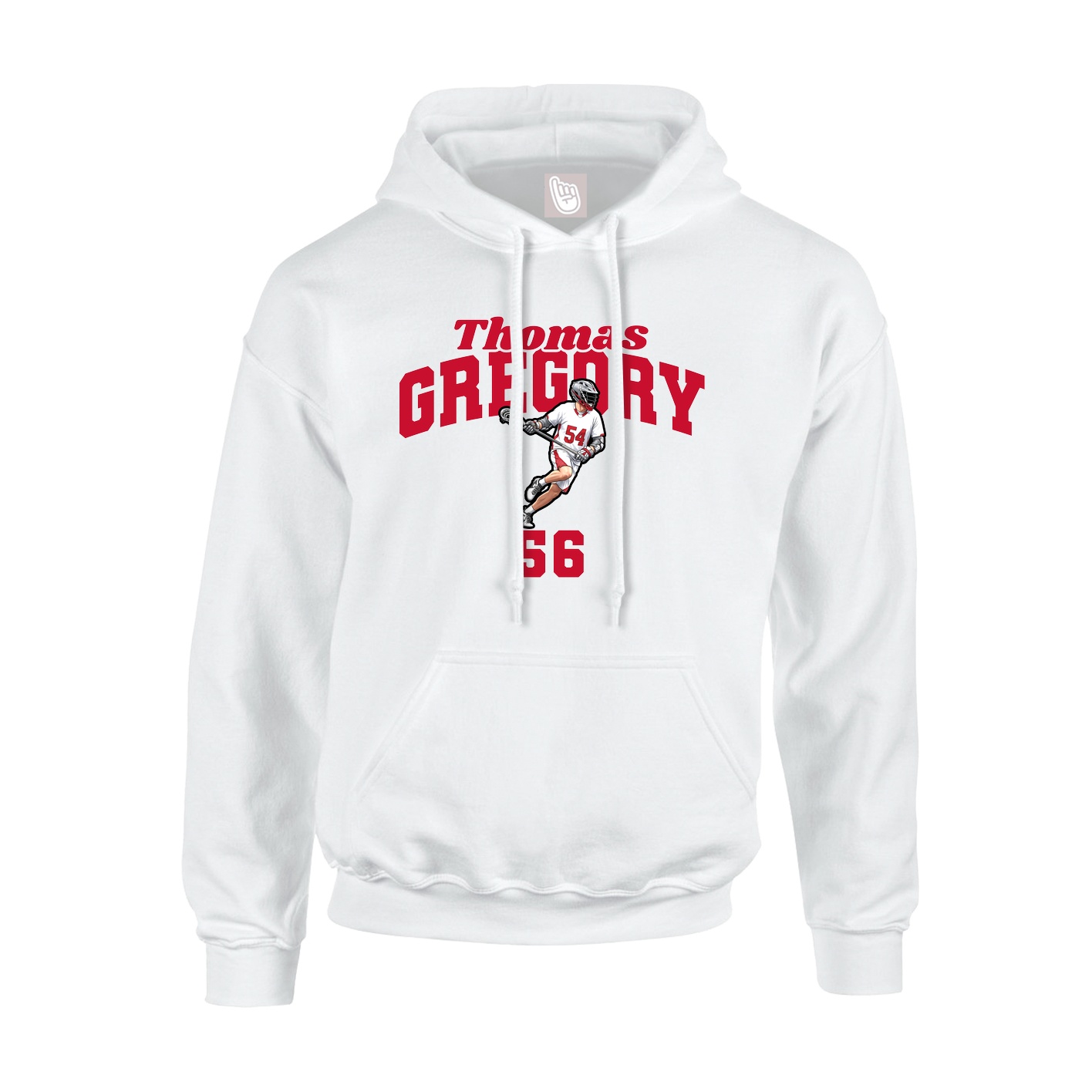 Hoodie — Signature Arch in White