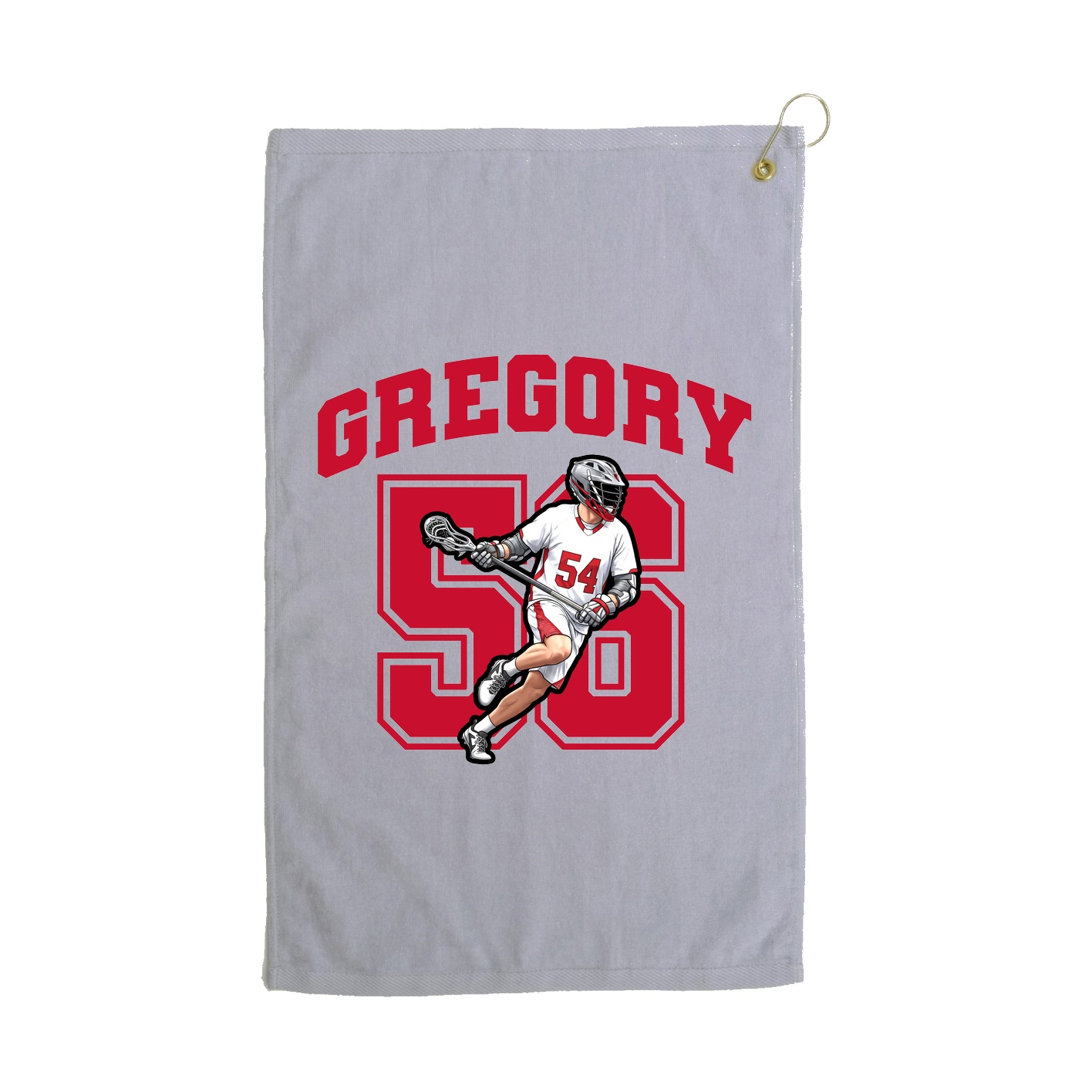 Golf Towel — Number in Grey