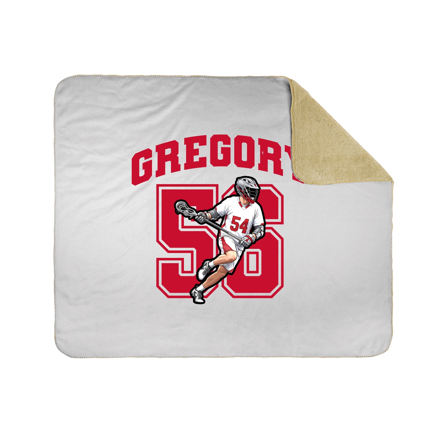 Throw Blanket — Number in White