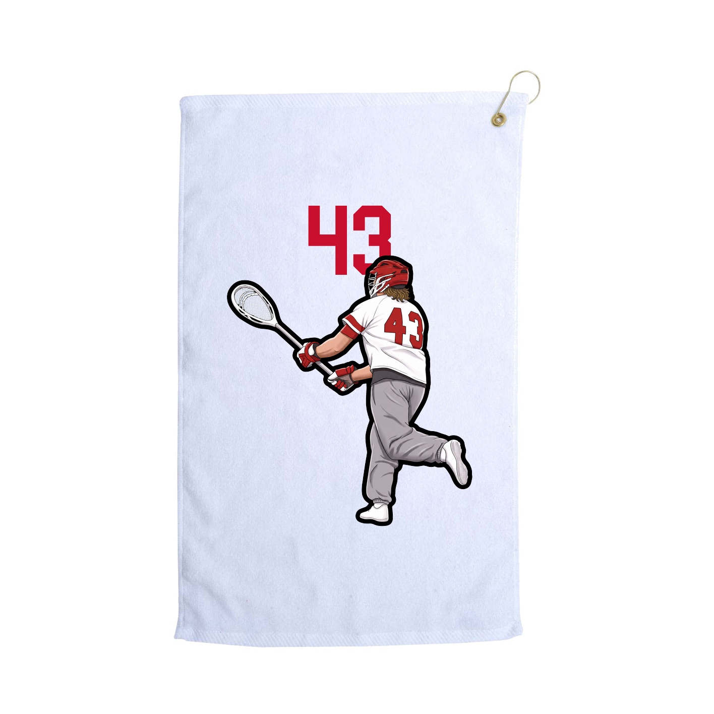 Golf Towel — Number Top in White