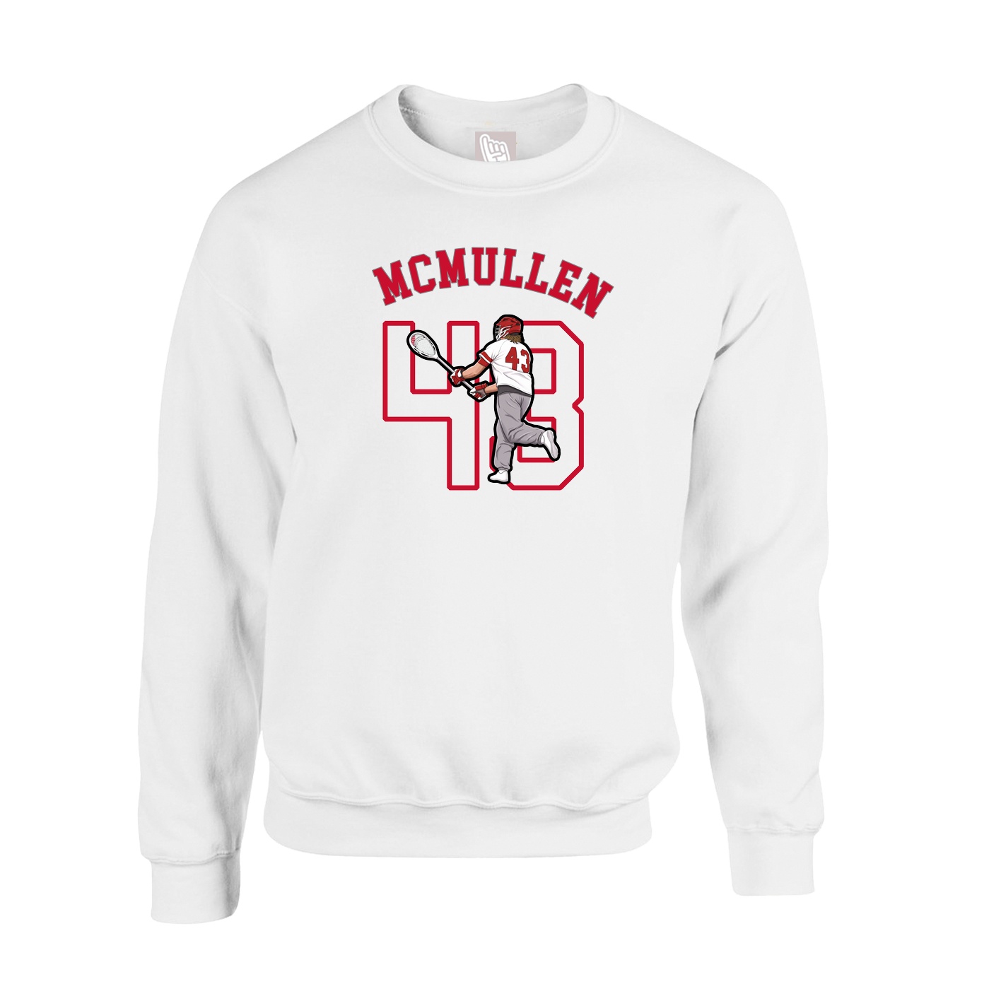 Fleece Crew — Shirsey Arch in White