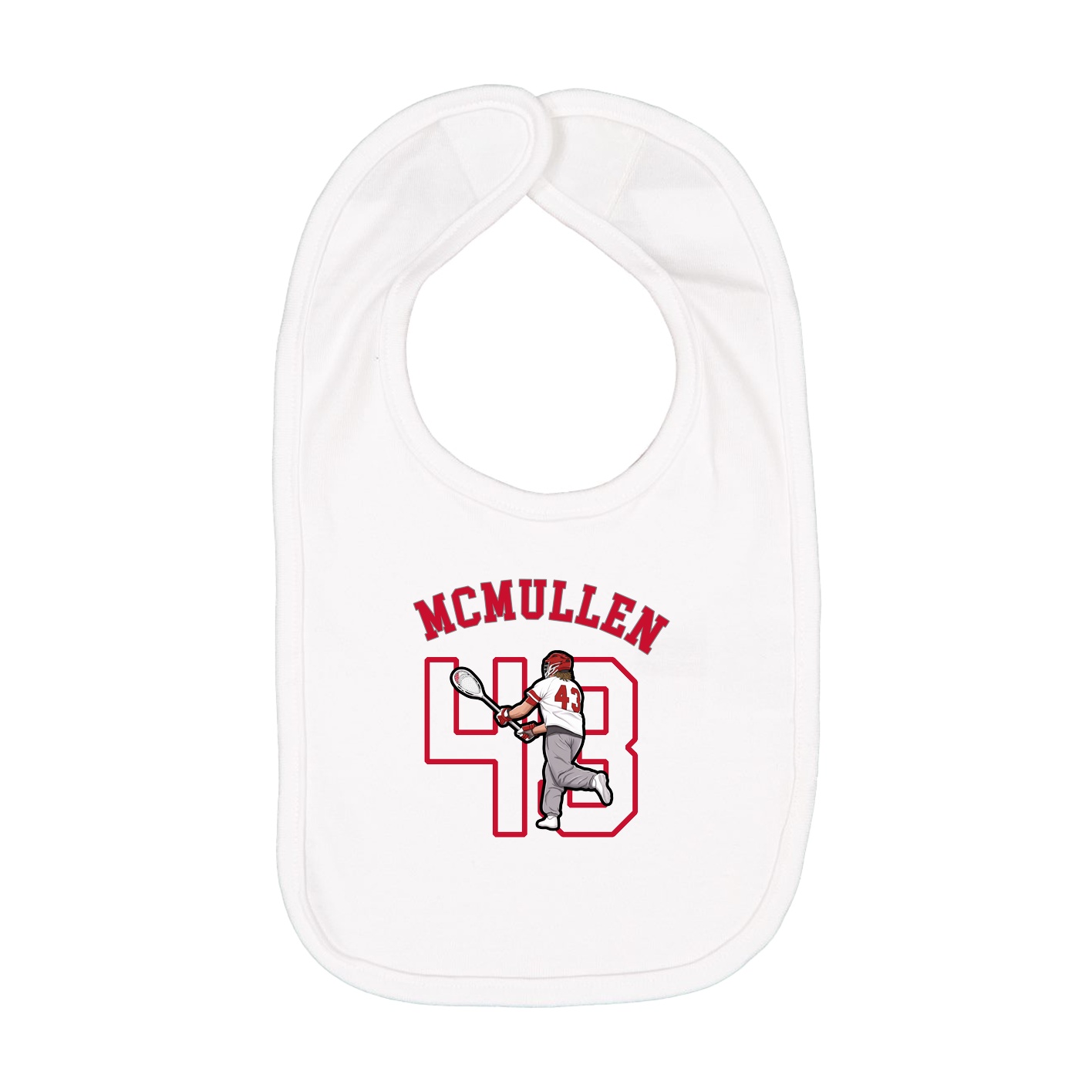 Infant Bib — Shirsey Arch in White