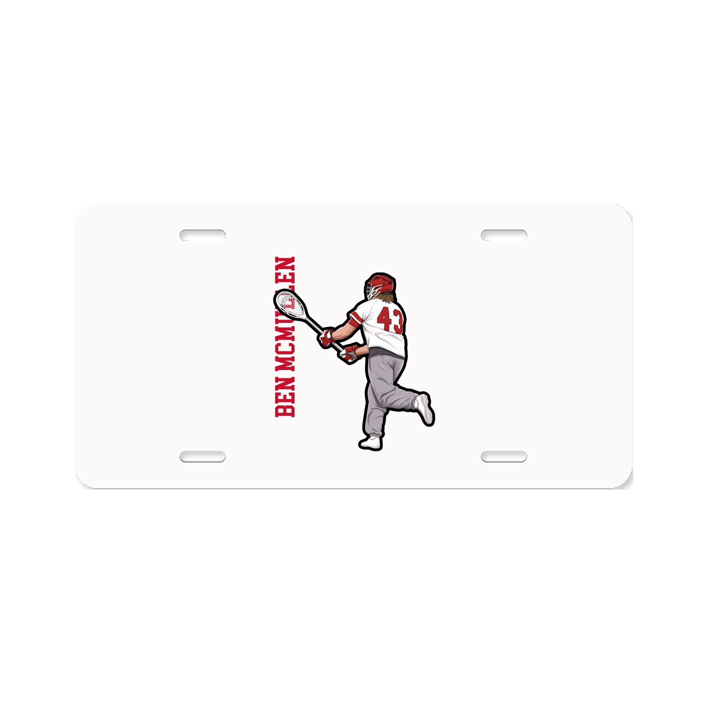 License Plate — Name Vertical in Classic