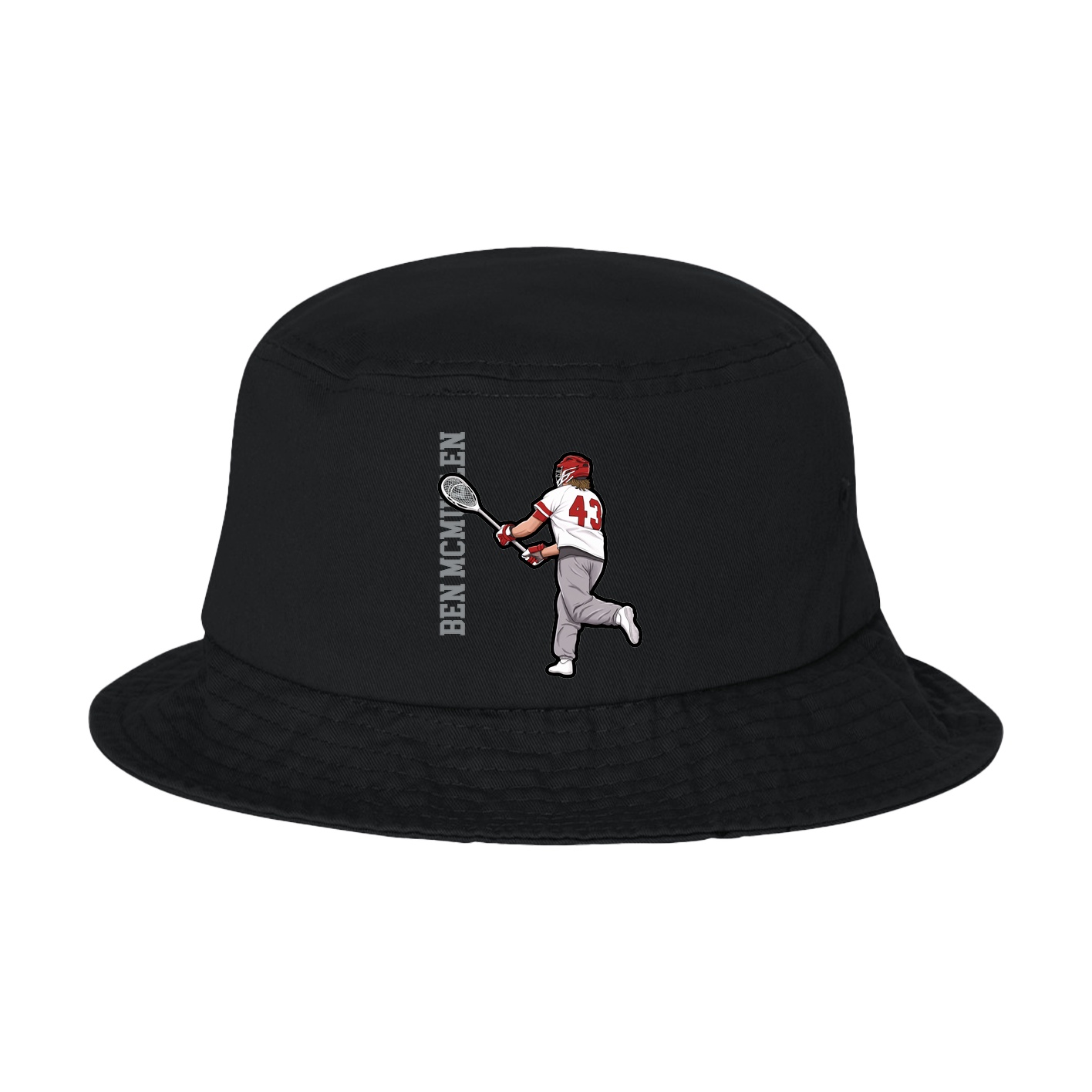 Bucket Cap — Name Vertical in Black
