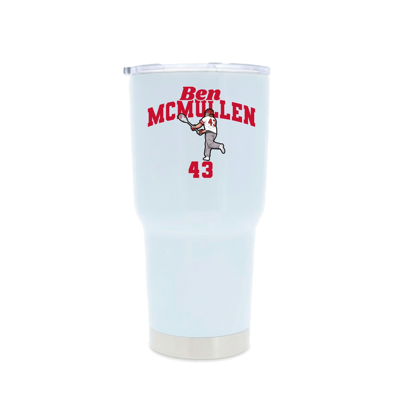 30oz Stainless Steel Tumbler — Signature Arch in White