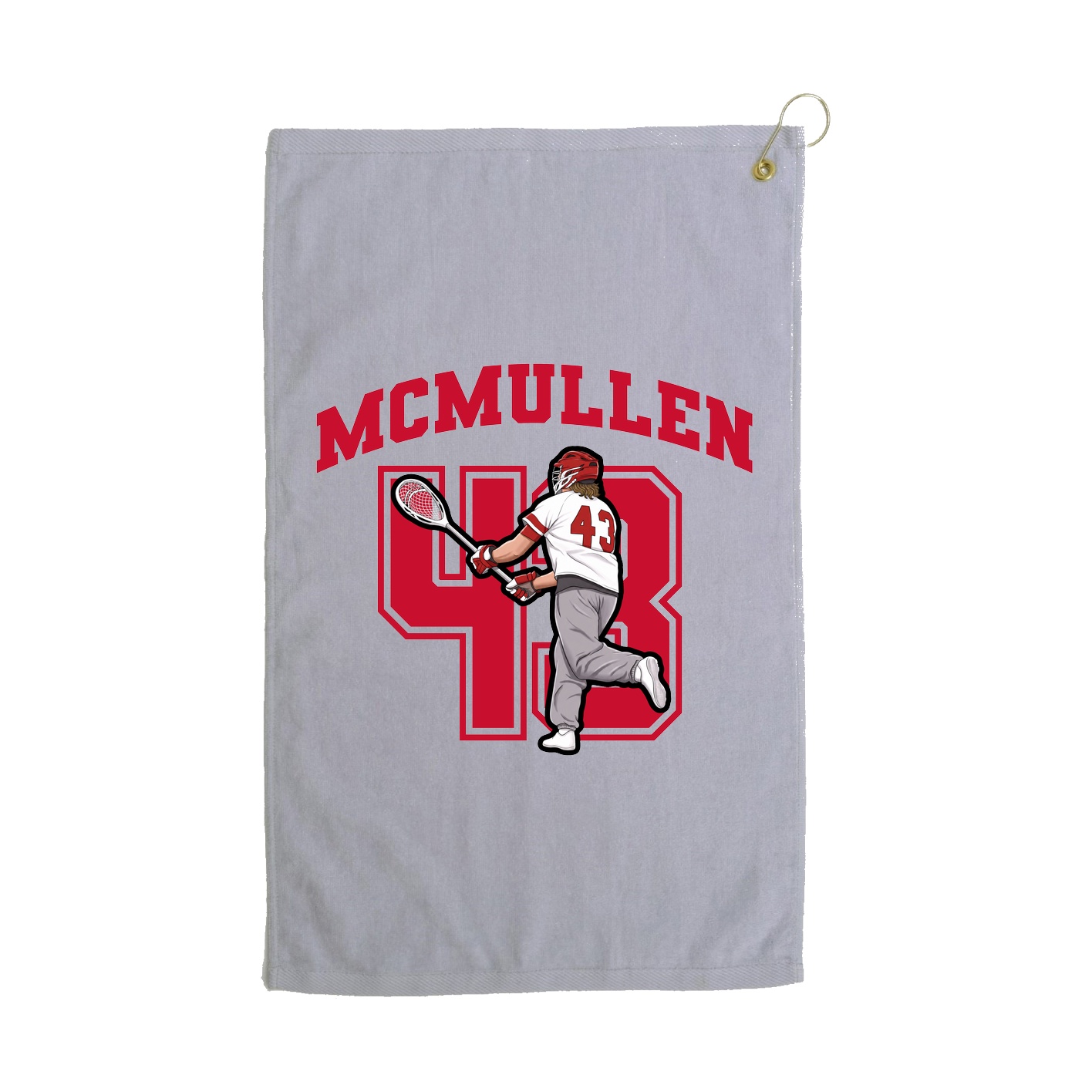 Golf Towel — Number in Grey