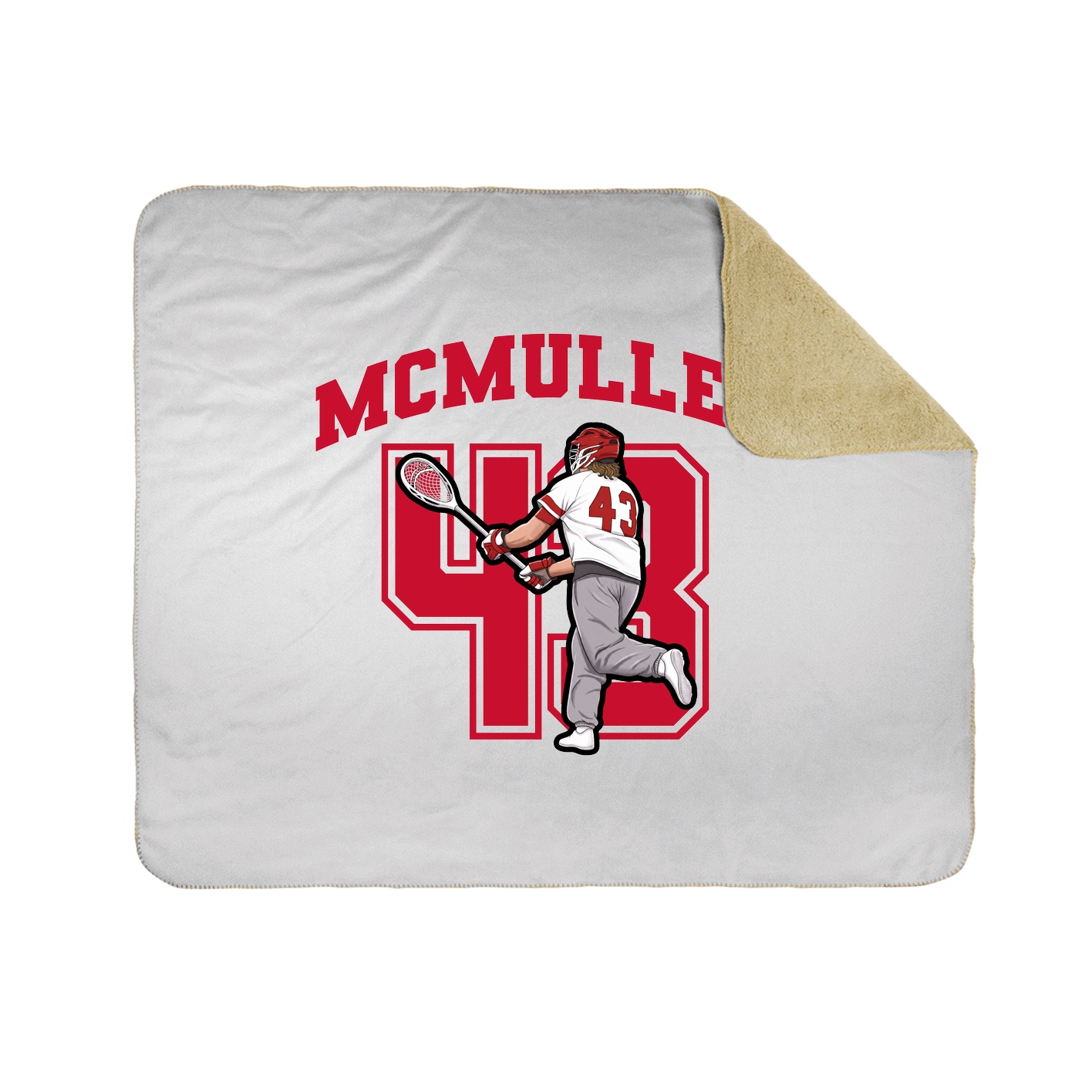 Throw Blanket — Number in White