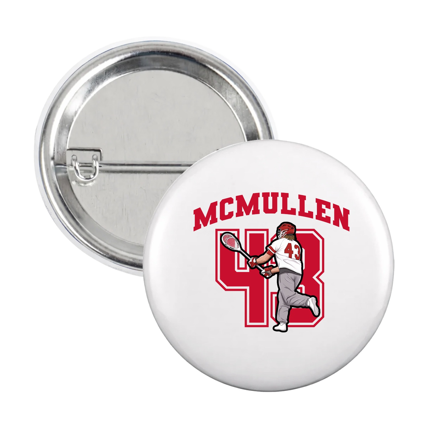 Game Day Button — Number in White