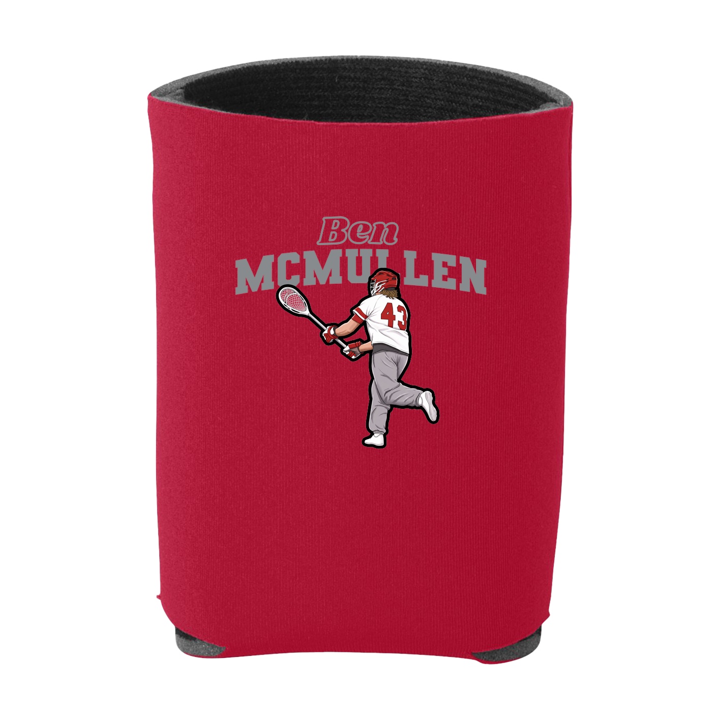 Can Holder — Name Arch in Red
