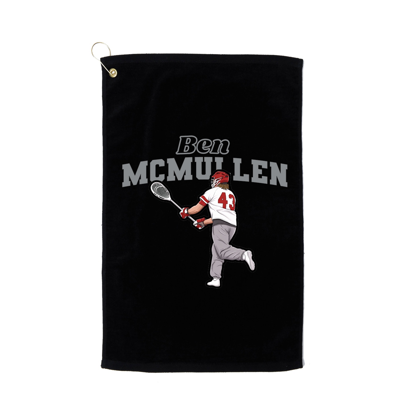 Golf Towel — Name Arch in Black