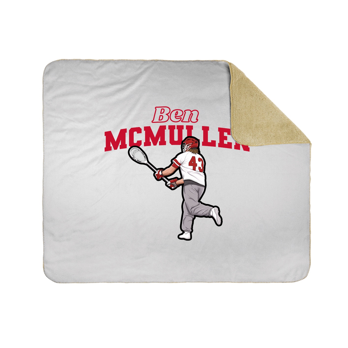 Throw Blanket — Name Arch in White