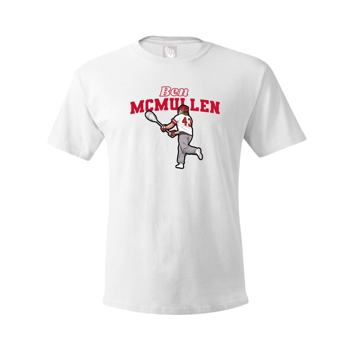 Youth Tee — Name Arch in White