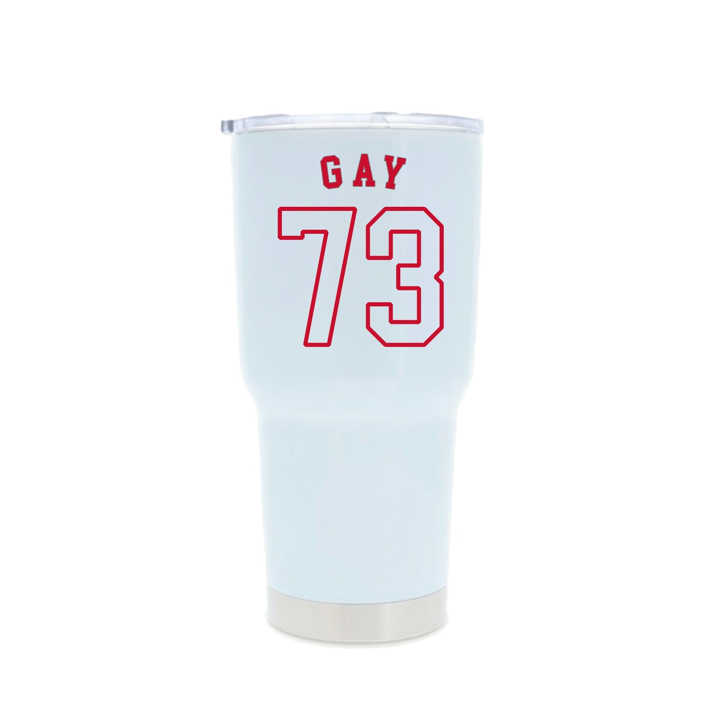 30oz Stainless Steel Tumbler — Shirsey Arch in White