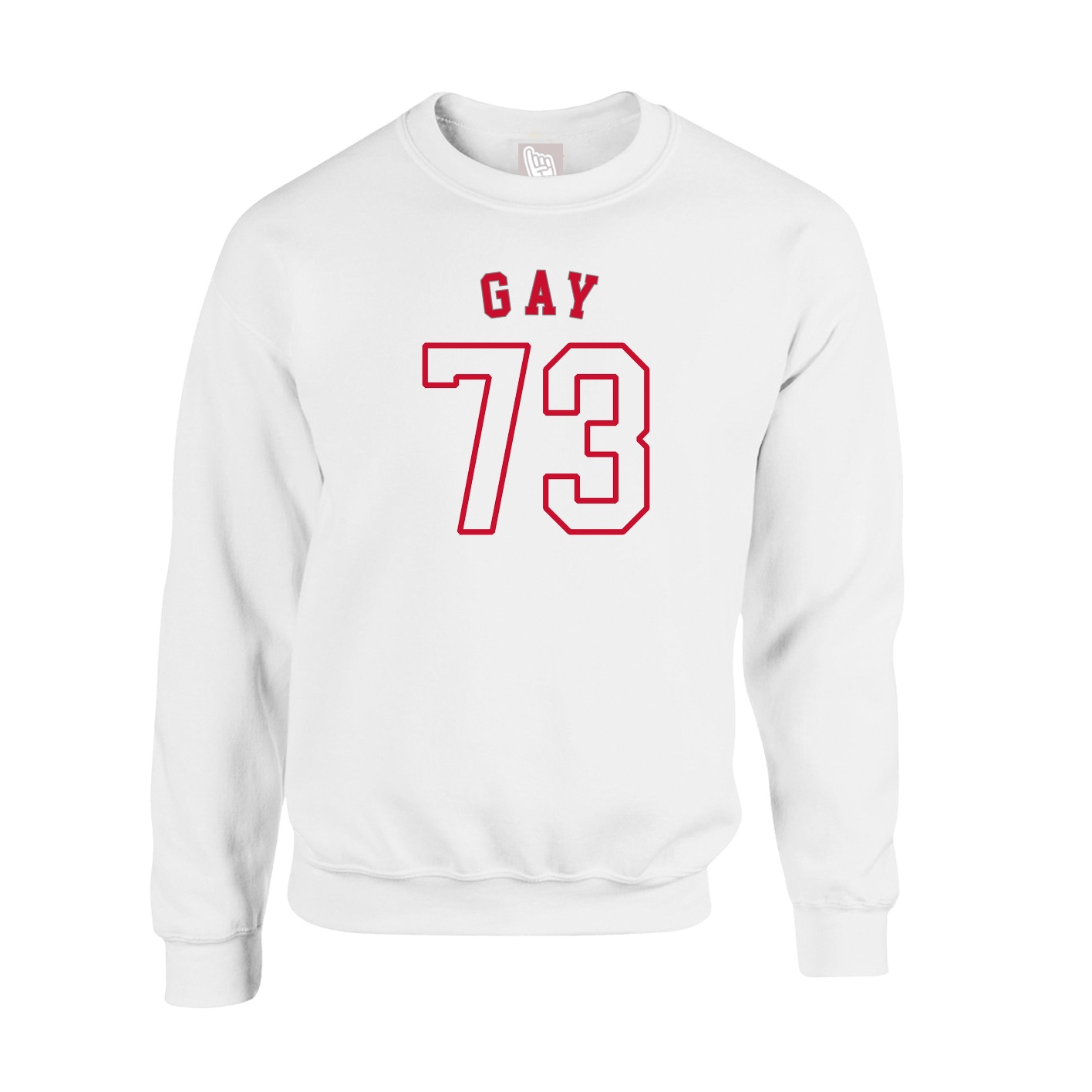 Fleece Crew — Shirsey Arch in White
