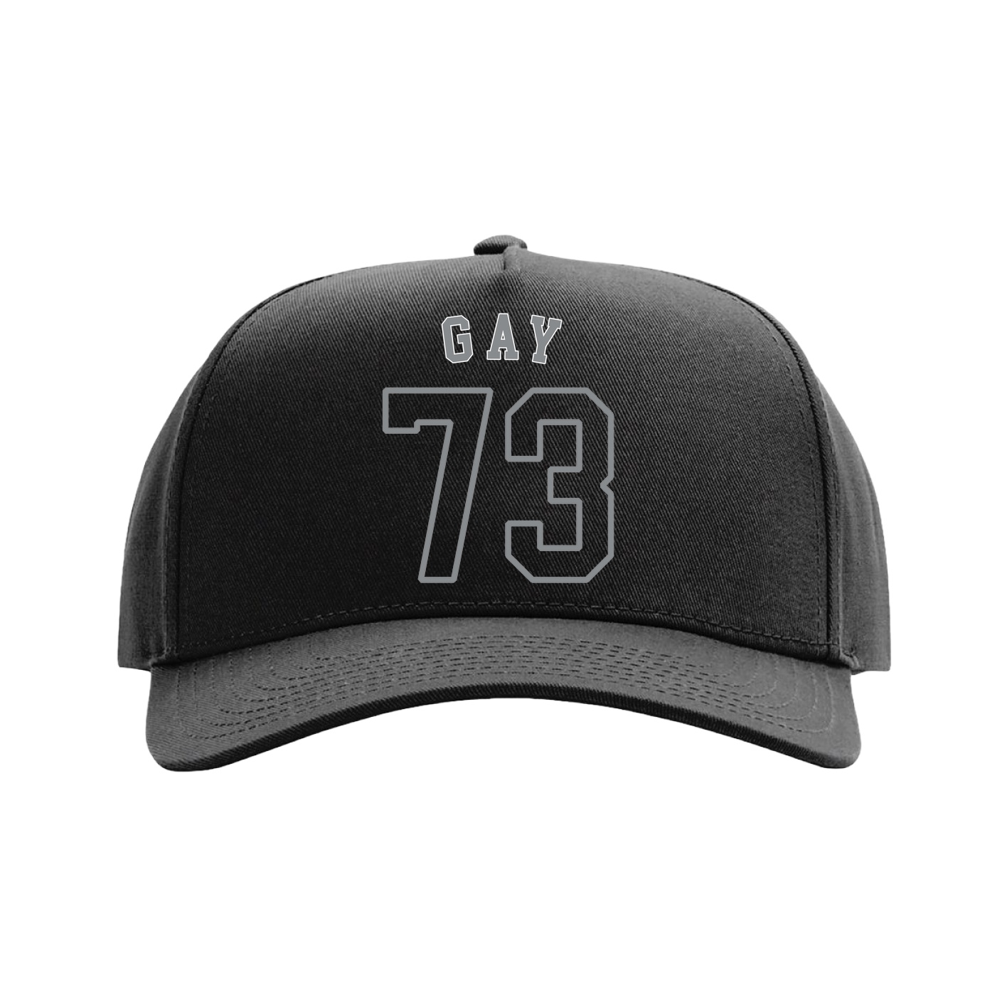 Full Fabric Five-Panel Champ Cap — Shirsey Arch in Black