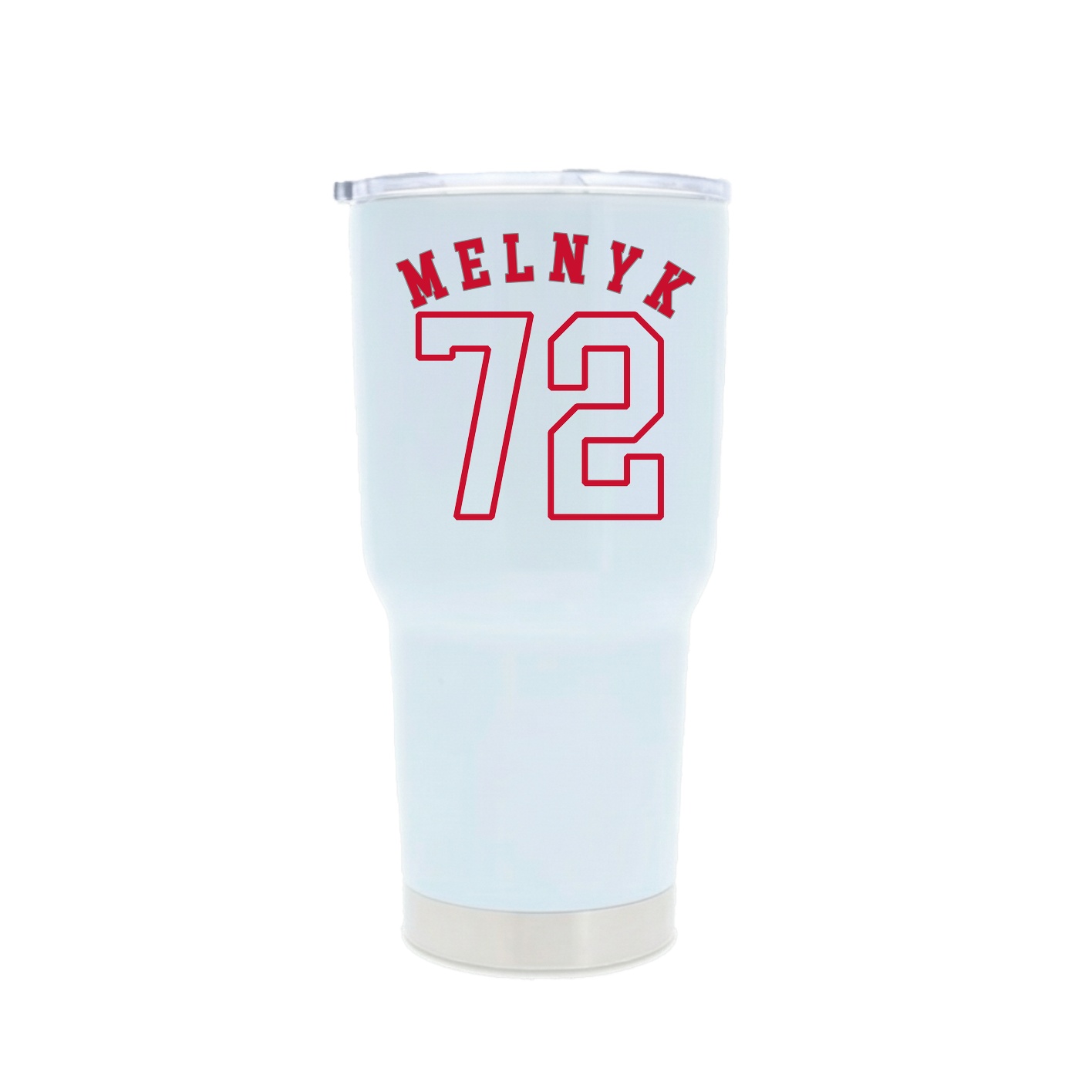 30oz Stainless Steel Tumbler — Shirsey Arch in White